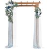 152*60*215cm Beautiful And Practical Flat-Topped Wooden Arch Garden Arch Dark Brown