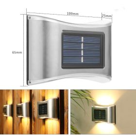 Solar Small Night Outdoor Garden Wall Light Decorative Courtyard (Option: Stainless steel-warm light)