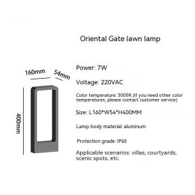 Outdoor Lawn Lamp Waterproof LED Landscape (Option: Oriental Gate 40CM)