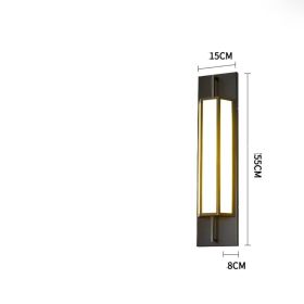 Aterproof Villa Gate Pillar Courtyard Garden Outdoor Rainproof Wall Lamp (Option: Warm Light Small Size)