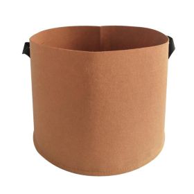 Portable Grow Bag Fabric Plant Bag with Handles - 3, 5, 7, 10, 15 or 20 Gallons (Color: Brown)