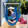 Hammock Hanging Chair Canvas Porch Patio Swing Seat Portable Camping Rope Seat