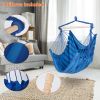 Hammock Hanging Chair Canvas Porch Patio Swing Seat Portable Camping Rope Seat